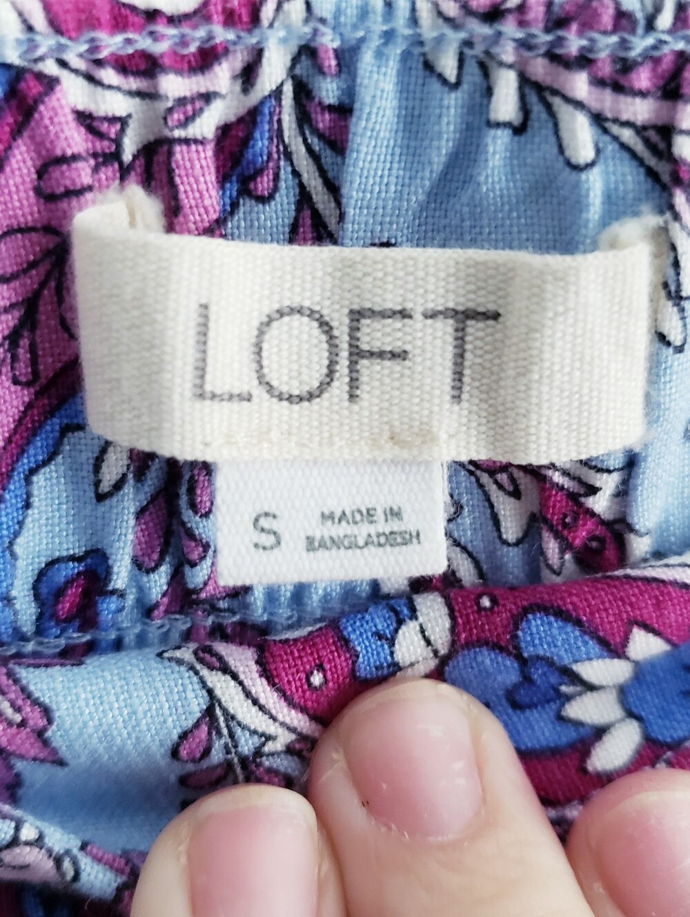 Ann Taylor Loft Paisley Relaxed Straight Leg Pants - Picture 9 of 10
